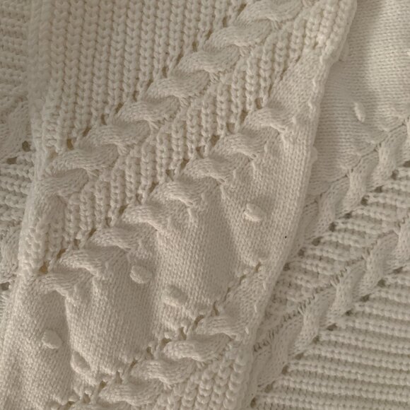 Women's Tribal Jeans Lambs Wool Cream Knit Sweater Petite Medium - Picture 5 of 8